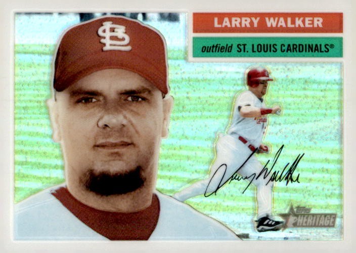 2005 Topps Heritage Refractor Larry Walker #Thc64 /556