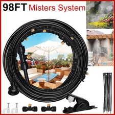 98 FT Outdoor Patio Water Mister Mist Nozzle Misting Cooling System Fan Cooler