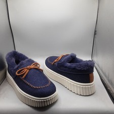 Skechers Cozy Ojai Moccasin Slippers Women's 7M Blue Navy A93