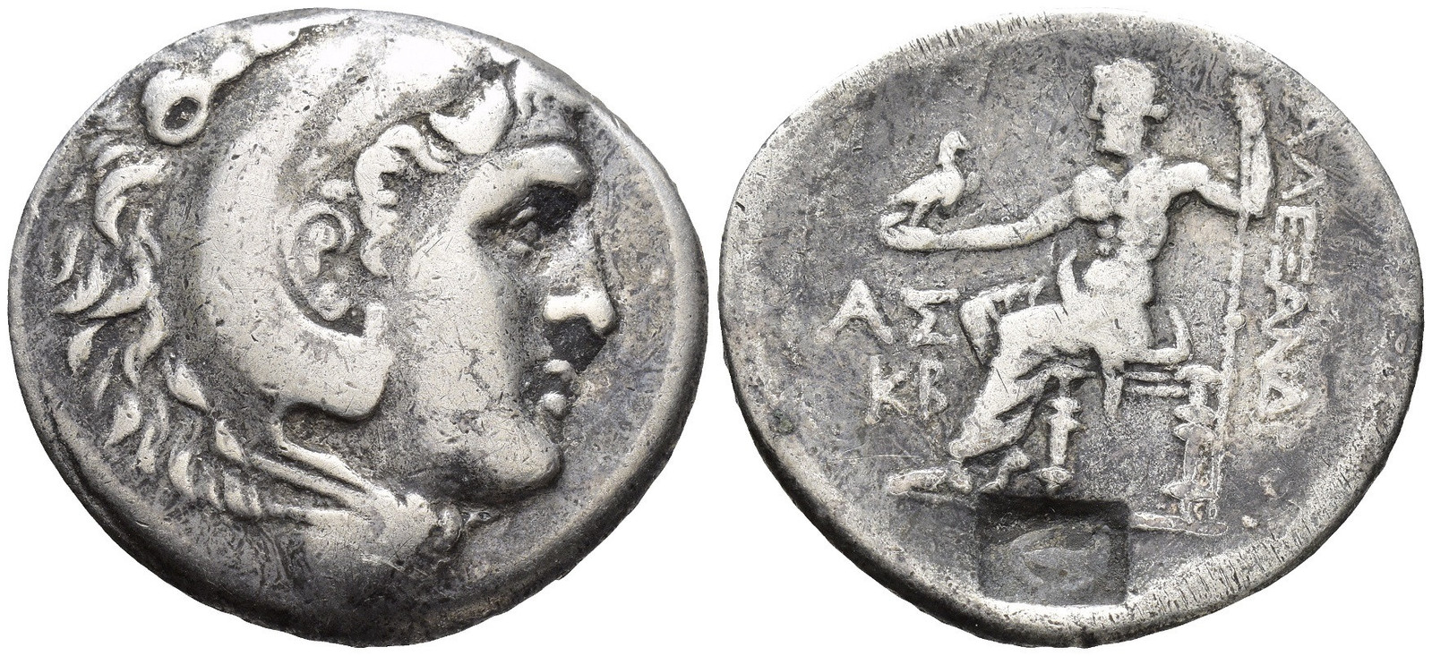 Ancient Greek Silver Tetradrachm - Aspendos Pamphylia 183-211 BC - Alexander III
