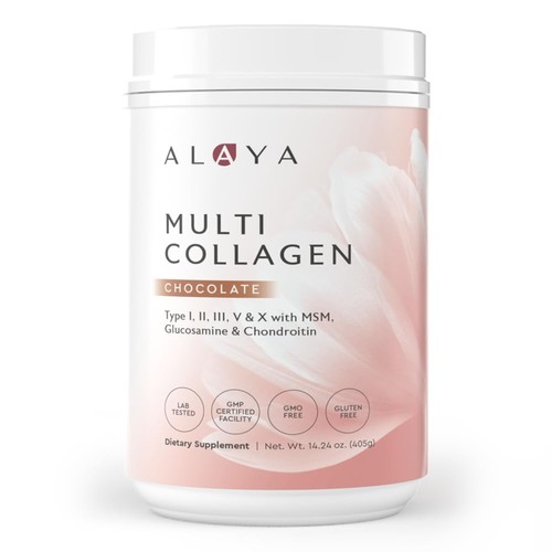 Alaya Multi Collagen Powder - Type I, II, III, V, X Hydrolyzed Collagen Pepti...