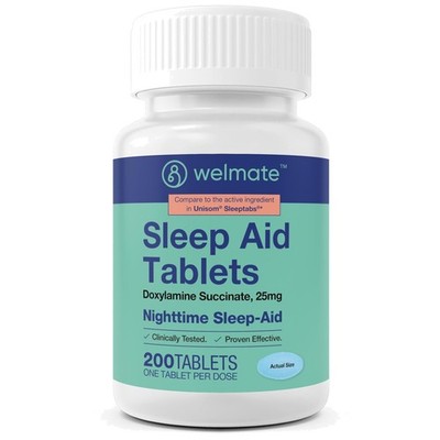 Maximum Strength Nighttime Sleep Aid - 25 mg Doxylamine, 200 Tablets Unflavored