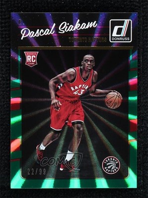 2016 Panini Donruss Rookies Green Holo Laser 22/99 Pascal Siakam Rookie RC 9w4