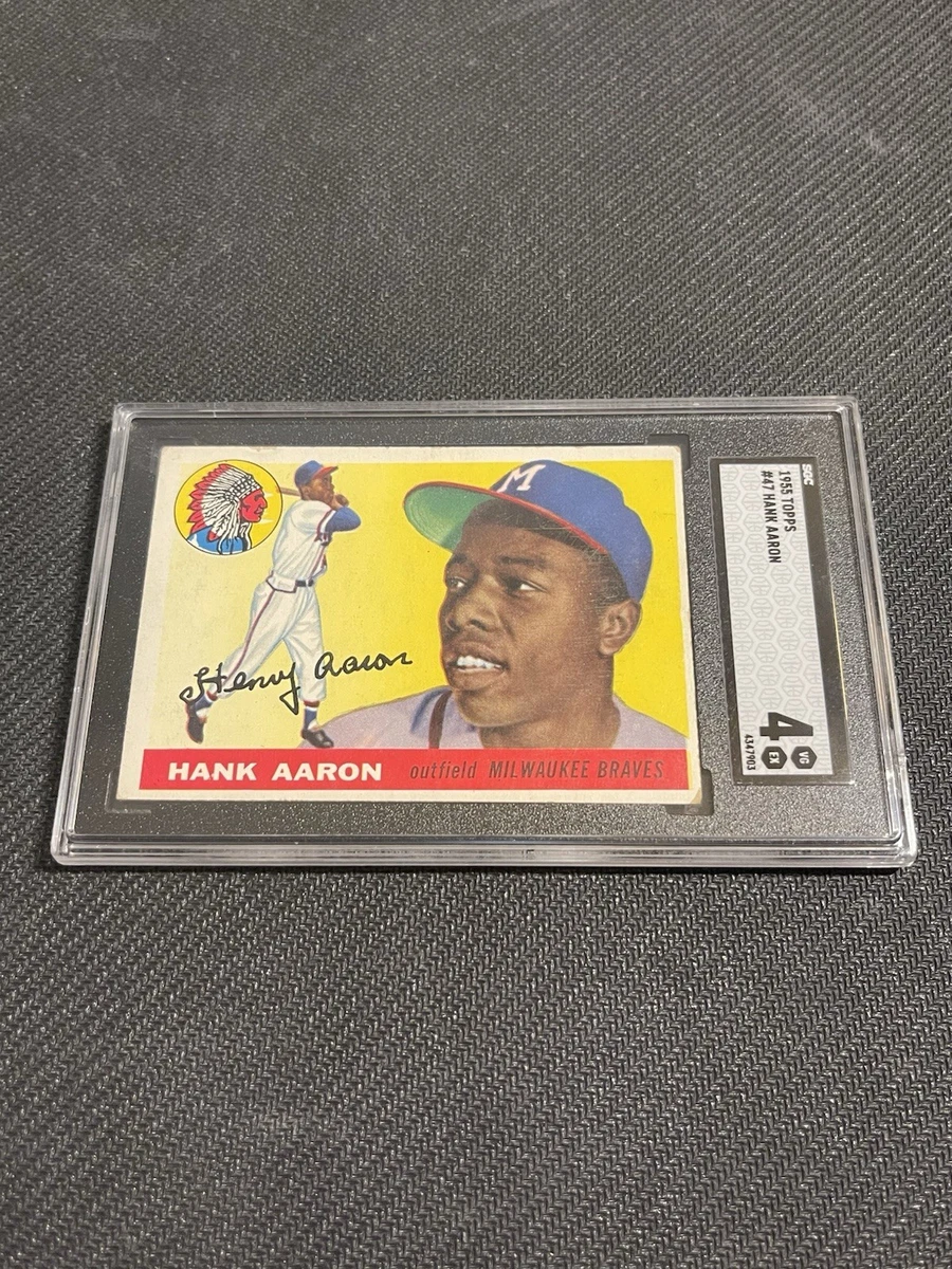 Hank Aaron 1955 Season Baseball Sports Trading Cards & Accessories