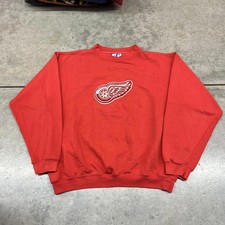 vintage detroit red wings logo athletics big logo crewneck size large