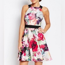 TED BAKER Santa Floral Swirl Dress | Fit & Flare Romantic