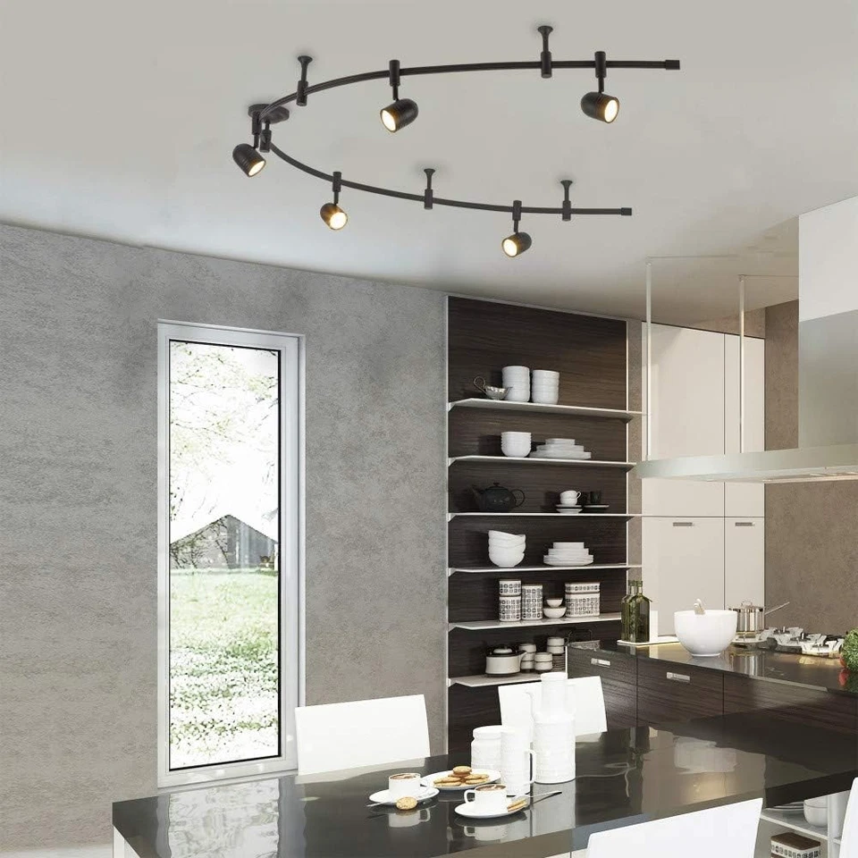 96" Track Ceiling Light, Oil Rubbed Bronze, Transitional 5-Light LED Flex Tra... - Image 2 of 4