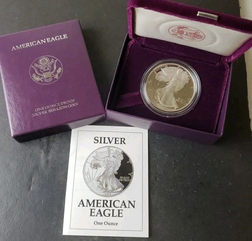 1992 S Proof $1 American Silver Eagle Dollar