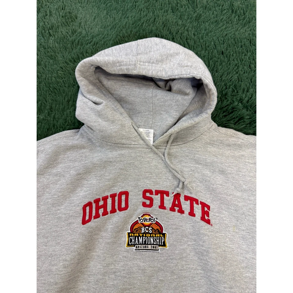 Ohio State BCS Championship Game 2007 Fiesta Bowl Gris XL Sudadera NCAA Unisex Foto 2 de 4