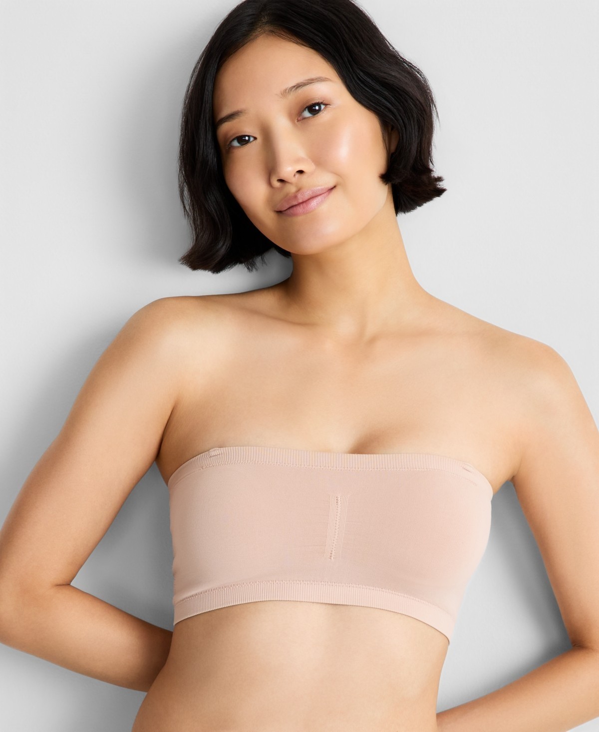 State of Day E1932 Women's Seamless Bandeau Bralette, 100211637 Nude Blush MD