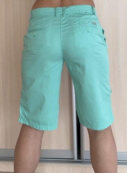 Women Brax Pants Turquoise Cotton 38 / M / 46