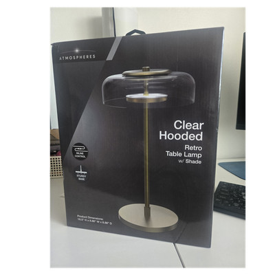 ATMOSPHERES Clear Retro LED Table Lamp  Shade - Pickup Only msg for Local Price