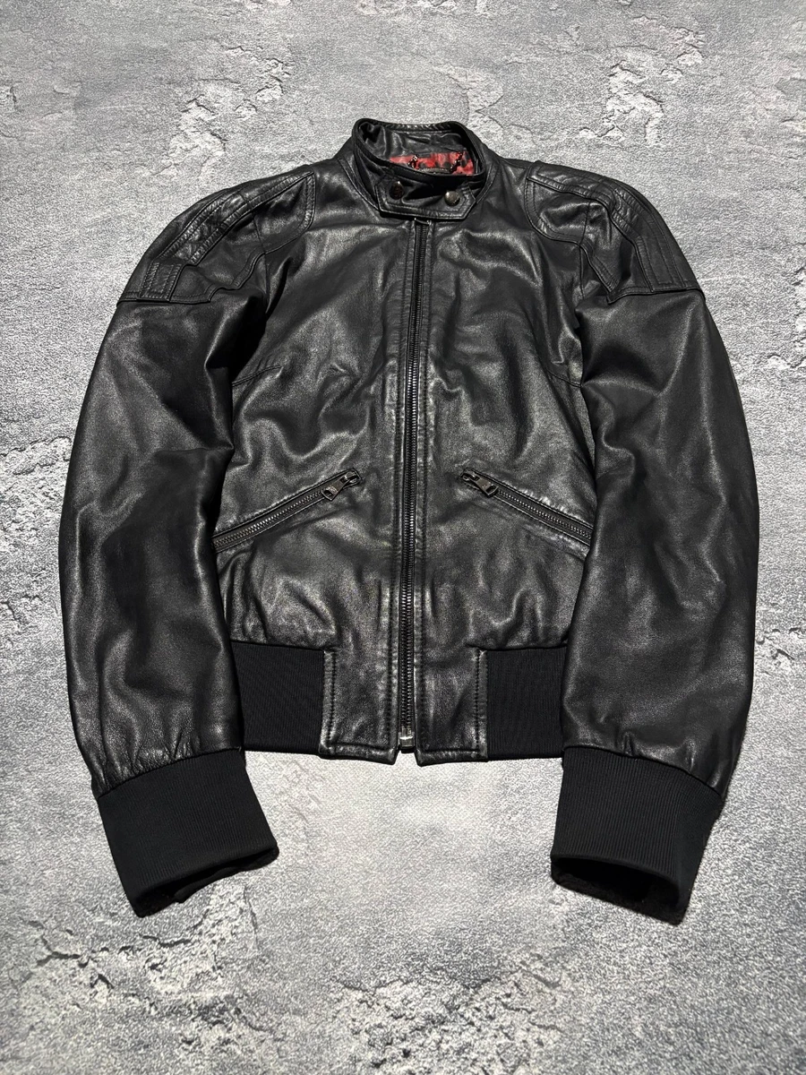 Dolce&Gabbana Leather Outer Shell Black Coats, Jackets & Vests for