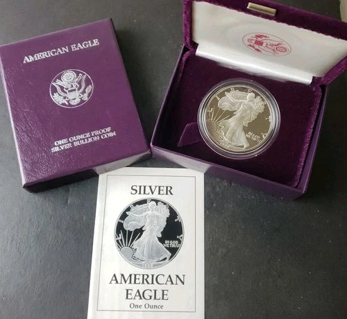 1989 S Proof $1 American Silver Eagle Dollar