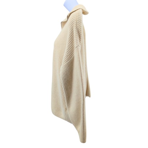 Daily Ritual Women’s Size Sweater Half Zip Cream Cozy Minimalist Neutral Ribbed - Bild 6 von 10