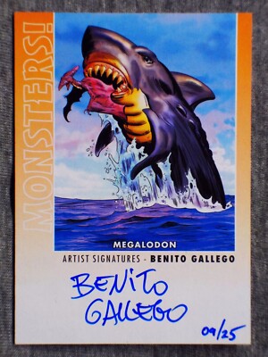  Monsters M43 MEGALODON    Goodwin Champions LiMiTeD autograph #'d/ 25 !  