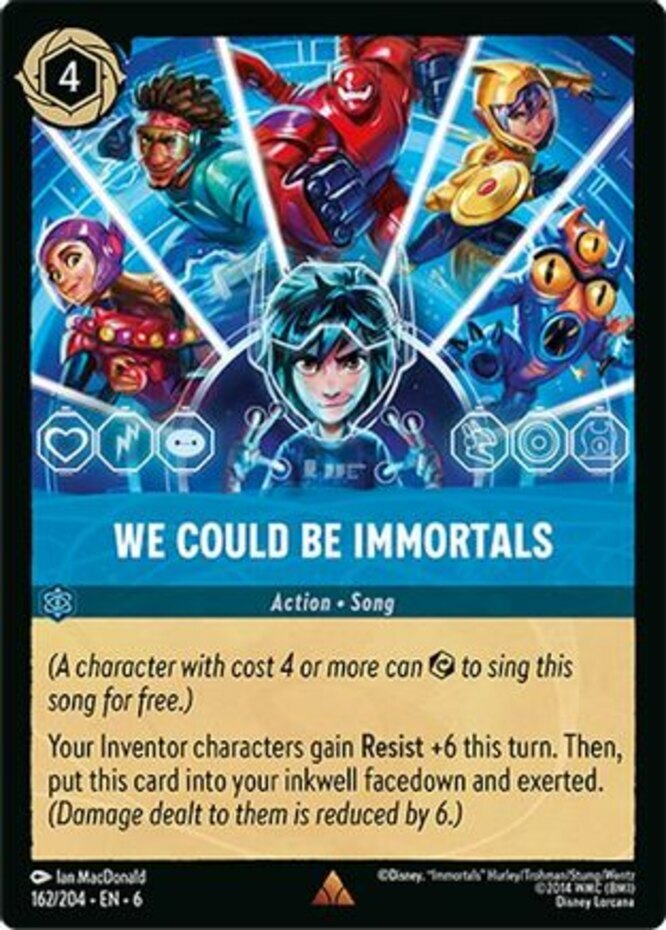 1x We Could Be Immortals - 162/204 - Rare - Cold Foil Lorcana Azurite Sea NM Foi
