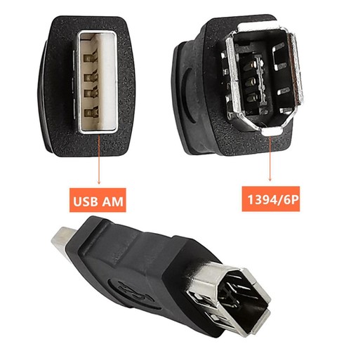 Firewire IEEE 1394 6 Pin Female F to USB M Male Cable Adapter Convertor for Pda - Afbeelding 9 van 11