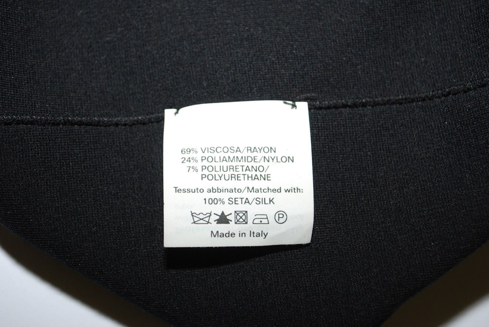 Yves Saint Laurent donna gonna nera viscosa lunghezza ginocchio A Line party bodycon XS