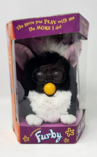 Furby 1998 1st Generation Tuxedo Black White TESTED WORKING