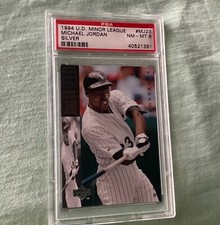 #MJ23 SILVER MICHAEL JORDAN 1994 UPPER DECK MINOR LEAGUE PSA 8 NM-MT HOF LEGEND