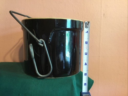 Vintage Stoneware Brown Glazed 5" Crock With Lid And Wire Bail Closure - Picture 16 of 17