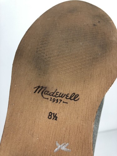 Madewell The Otis Boots US 8.5 Gray Suede Pull Up Leather B1200 - Picture 9 of 11