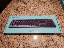 Logitech K120 Desktop Wired Keyboard Clavier USB Black NEW SEALED BOX
