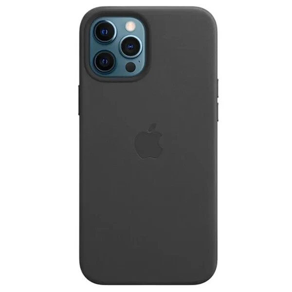 Funda Trasera Oficial Apple Cuero Magsafe para iPhone 12 Pro Max - Negra Foto 2 de 4