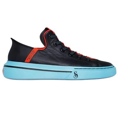 Skechers Men's 251035 Snoop One-OG Leather Black Turquoise Slip Ins ...