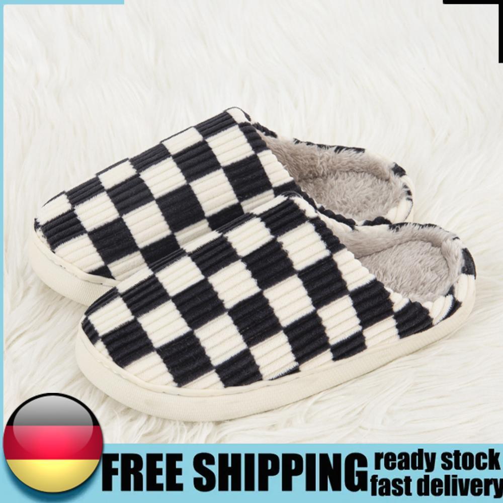 APL Pantofole donna comode alla moda ciabatte a scacchiera antiscivolo peluche