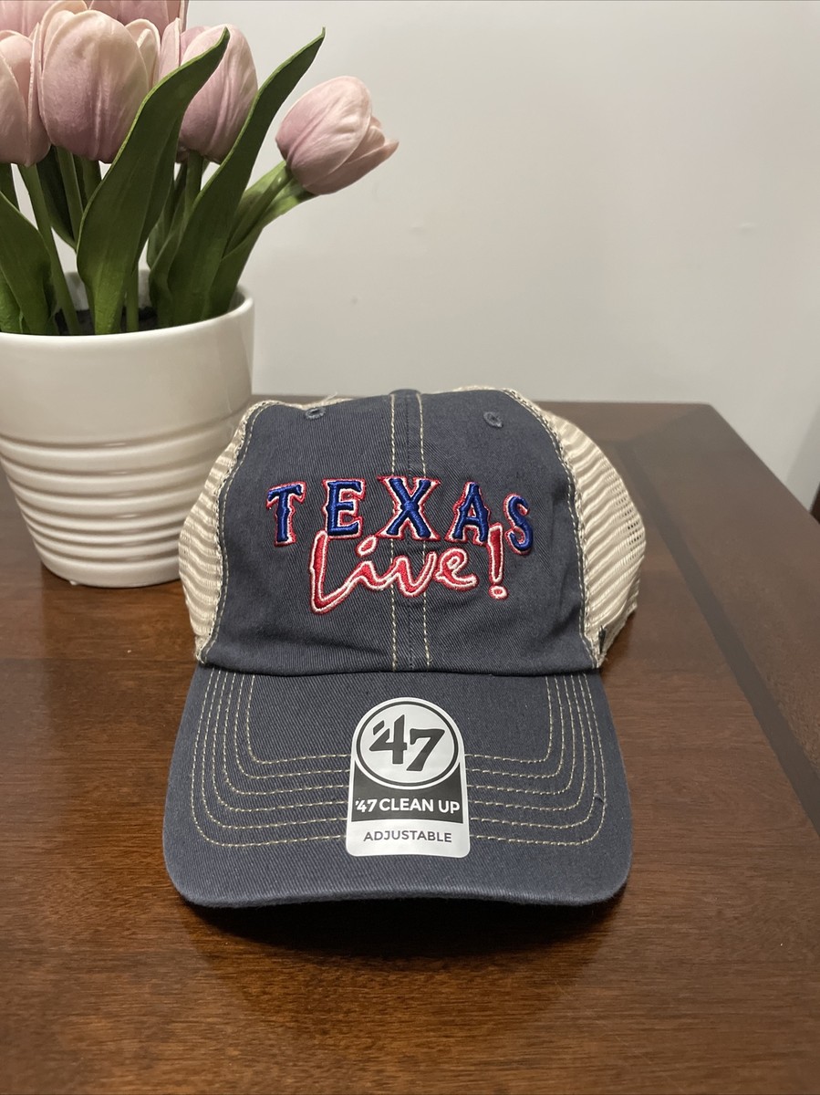 NEW! 47 Brand Hat Texas LIVE! Clean Up Adjustable Cap Mesh