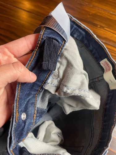 Signature Levi Strauss Denim Jeans Girls Size 8 Blue Straight Adjustable Waist - Picture 8 of 12