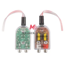 2Pcs Level Car Speaker High to Low Impedance Converter 2 Channel RCA Line Out