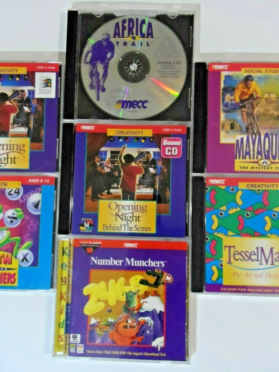 Lot of 8 MECC Educational Learning PC Games (WINDOWS/MAC) Munchers