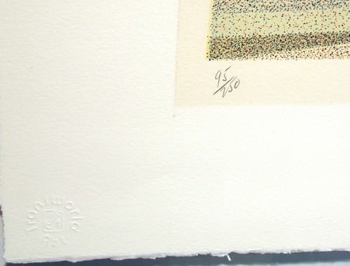 Jack Eaker "Pizza" Hand Signed Limited Edition Lithograph, 1979 pointillism OBO - Picture 4 of 5