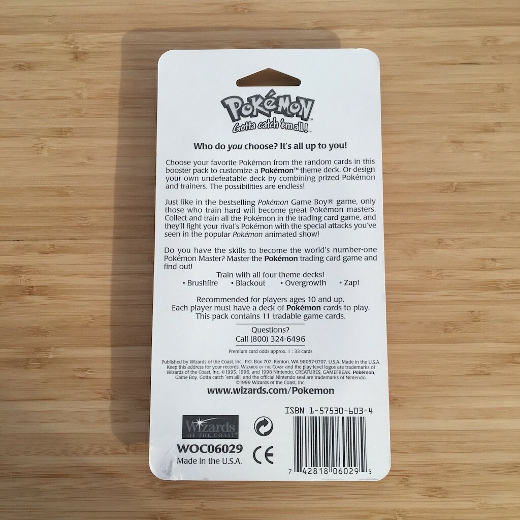 ポケモンカードゲーム Pokmon TCG Base Set 1st Edition Blister Pokemon Base Set Basic BLISTER Booster Pack 11 Cards