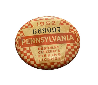 Permis De Pêche Résident Pennsylvanie 1975 – N°686032 – Vintage USA