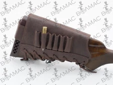 Premium Quality Leather Rifle Cartridge Holder Ammo Butt stock. Made in Europe.