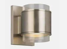 NEW Home Decorators Collection Upton Brushed Nickel LED Sconce JJM3482L