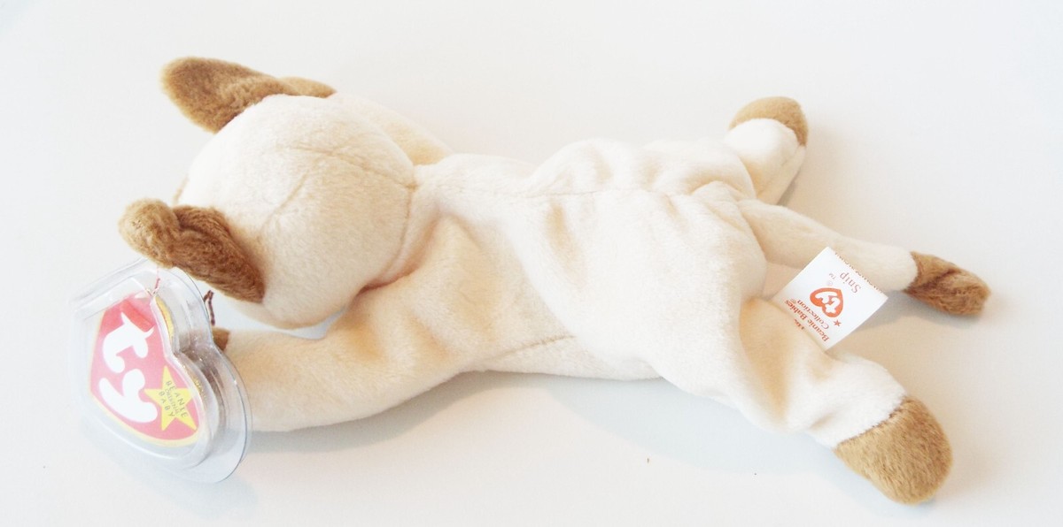 TY BEANIE BABY SNIP SIAMESE CAT #4120 PE NO STAMP RETIRED BEAN BAG