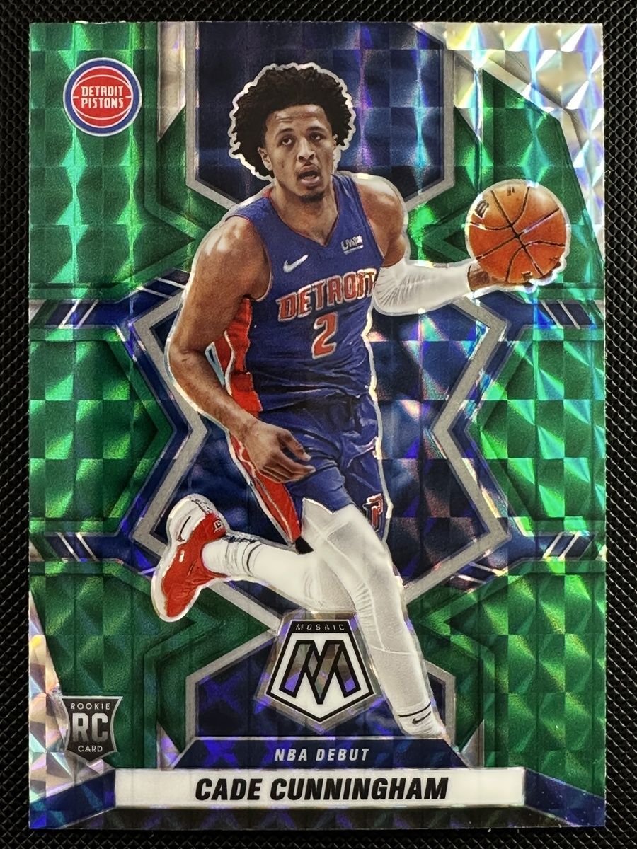 2021-22 Mosaic Cade Cunningham RC NBA Debut #261 Green Mosaic