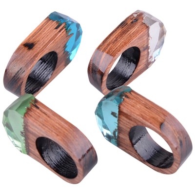 Handgefertigter Holz Harz Ring winzig Fantasy geheime Landschaft Ring Schmuck Geschenk