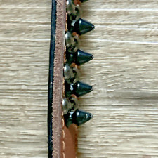 Spiked Leather Collar 12-15  Adjustable for dog or human