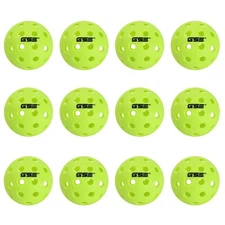 12-Pack Outdoor Pickleball Balls Set. Standard 40 Holes Ball Meet USAPA Standard