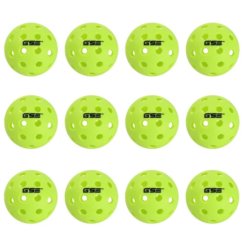 12-Pack Outdoor Pickleball Balls Set. Standard 40 Holes Ball Meet USAPA Standard