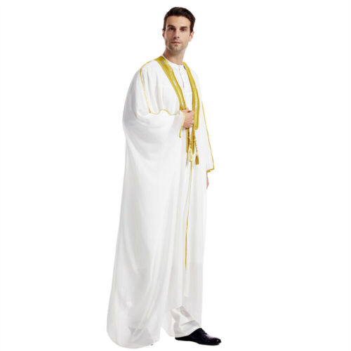 Men Thobe Jubbah Islamic Jubba Dishdash Muslim Abaya Kaftan Daffah Saudi Kimono - Picture 53 of 165