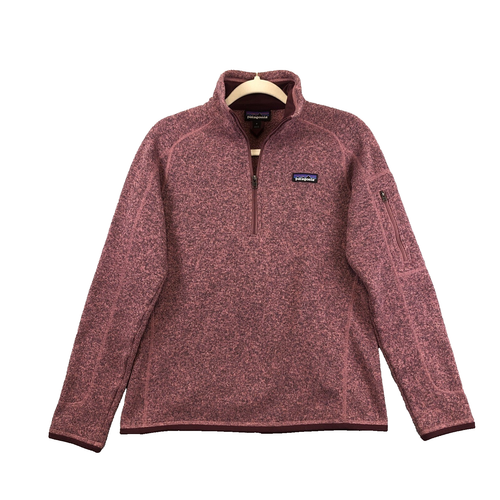 Patagonia Qtr Zip Pullover Jacket Pink Womens Med Zip Pocket Athleisure Outdoors