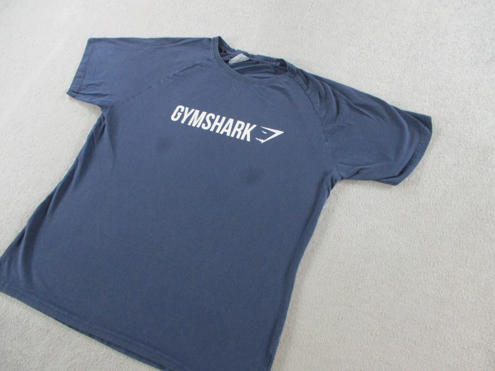 gymshark spell out logo crewneck cotton workout shirt