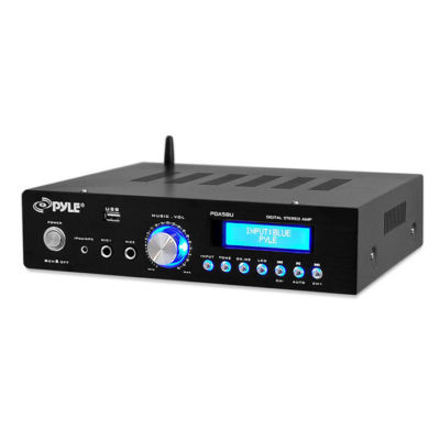 Pyle Compact Bluetooth Stereo Amplifier-Home Desktop Stereo Receiver System